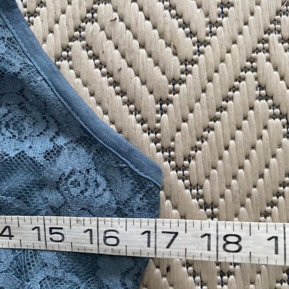 NWOT Indigo Thread Lace Jersey Dip Dye Maxi Dress XS Ombre Fairy Whimsigoth Boho - Picture 12 of 13